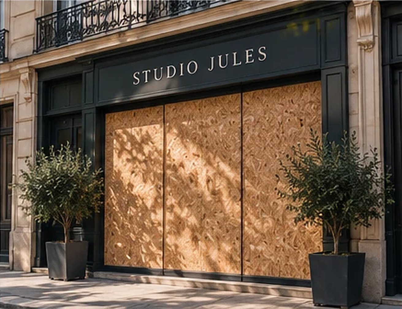 Avant : la même façade protégée par des panneaux OSB bruts